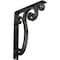 Ekena Millwork Avery Wrought Iron Bracket, (Triple center brace), Powder Coated Black 2"W x 12"D x 15"H BKTM02X12X15TAV - alternate 1